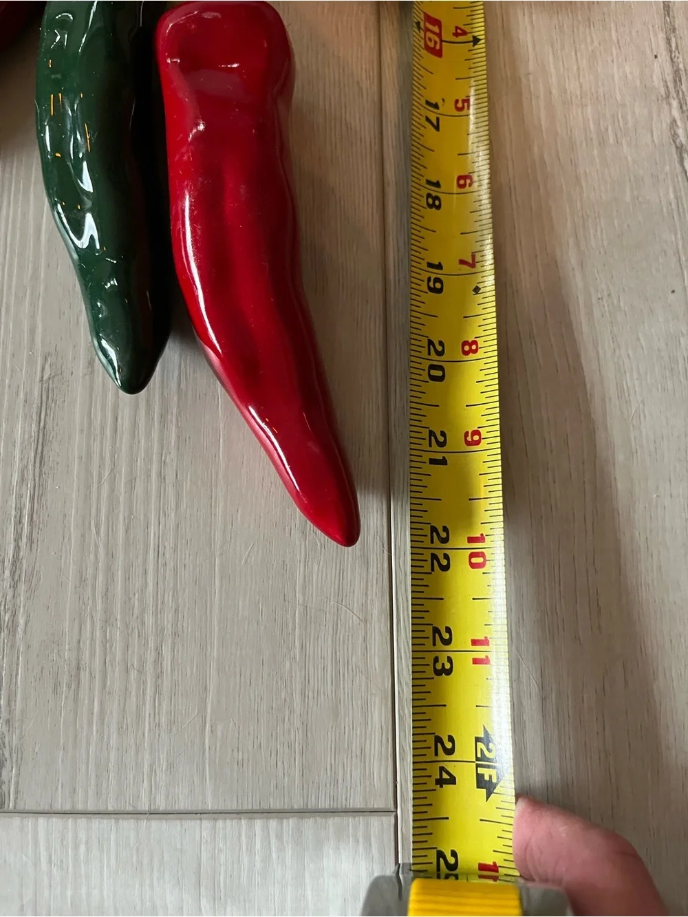 Decorative Ceramic Chili Pepper Hanging - Red & Green
